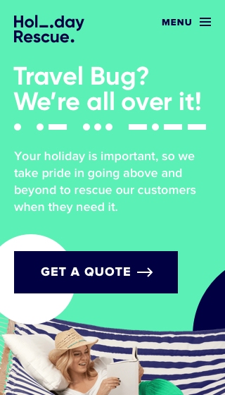 Holiday Rescue project case study – Mobile designs.